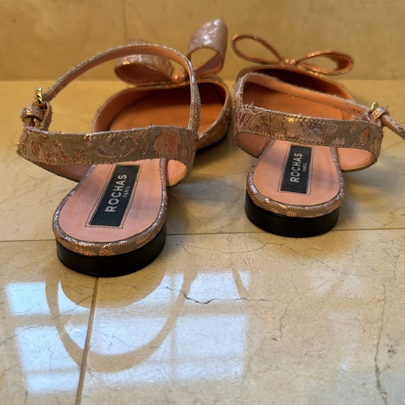 Rochas Pointed Brocade Flats in Pink (size 39) - Picture 5 of 8